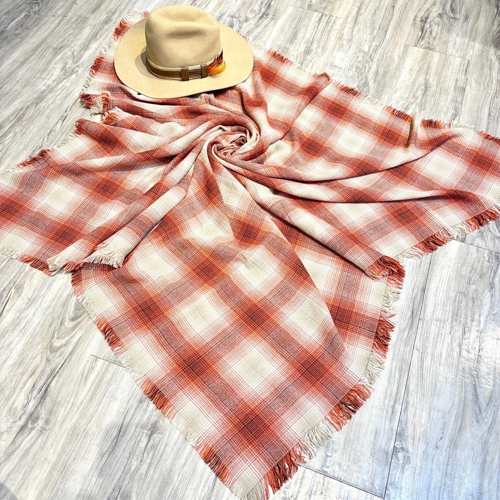 Farmhouses vibe boho plaid blanket scarf w cabin cottage vibe - Picture 11 of 16
